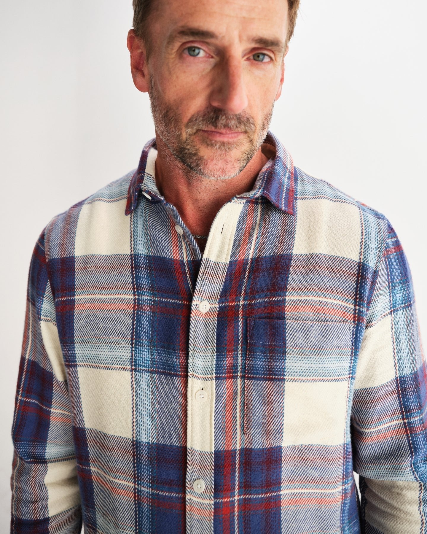 シェリーシャツ FLANNEL CHECK (BLUE/MULTI) - グリニッジ オンラインストア