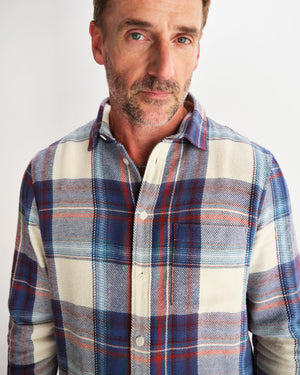 【予約】シェリーシャツ FLANNEL CHECK (BLUE/MULTI)