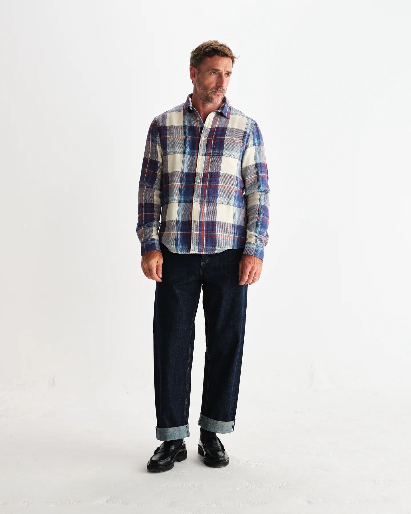 シェリーシャツ FLANNEL CHECK (BLUE/MULTI) - グリニッジ オンラインストア