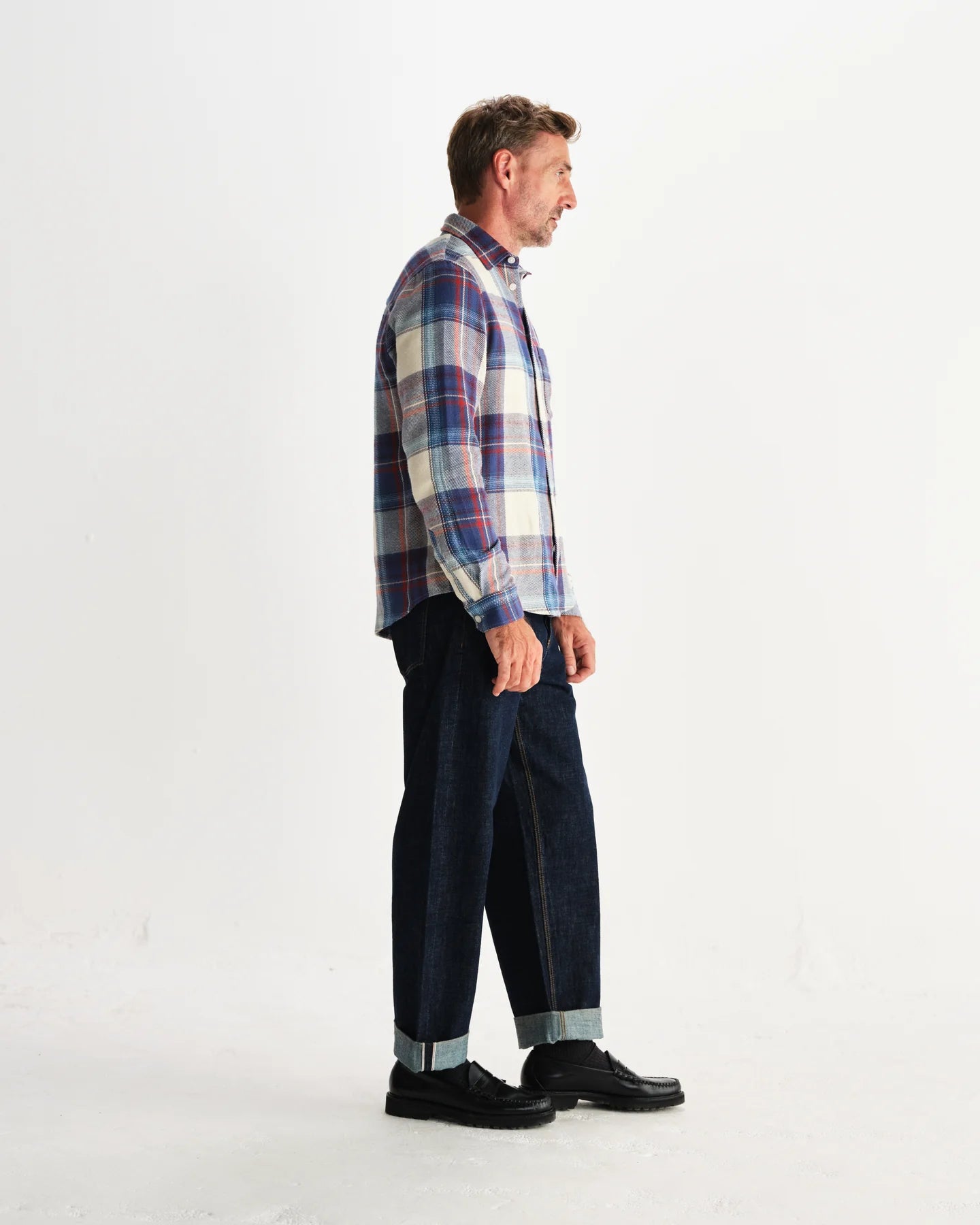 シェリーシャツ FLANNEL CHECK (BLUE/MULTI) - グリニッジ オンラインストア