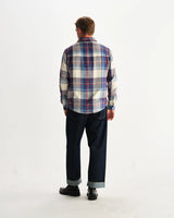 【予約】シェリーシャツ FLANNEL CHECK (BLUE/MULTI)
