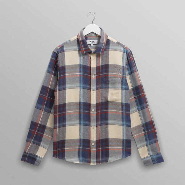 【予約】シェリーシャツ FLANNEL CHECK (BLUE/MULTI)