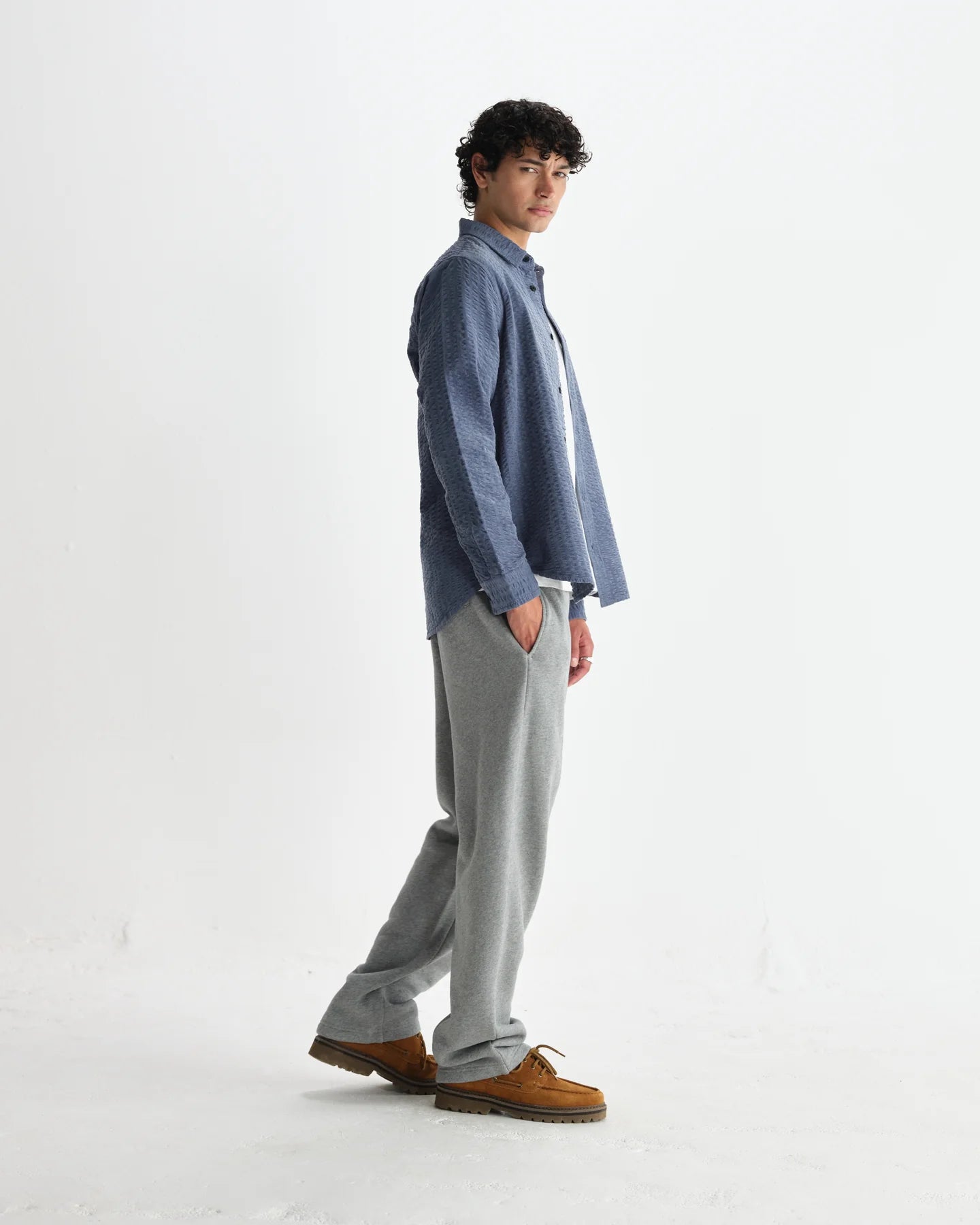 【予約】シェリーシャツ SEERSUCKER CORD (BLUE)