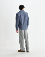 【予約】シェリーシャツ SEERSUCKER CORD (BLUE)