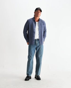 【予約】シェリーシャツ SEERSUCKER CORD (BLUE)