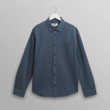 【予約】シェリーシャツ SEERSUCKER CORD (BLUE)