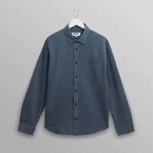 【予約】シェリーシャツ SEERSUCKER CORD (BLUE)