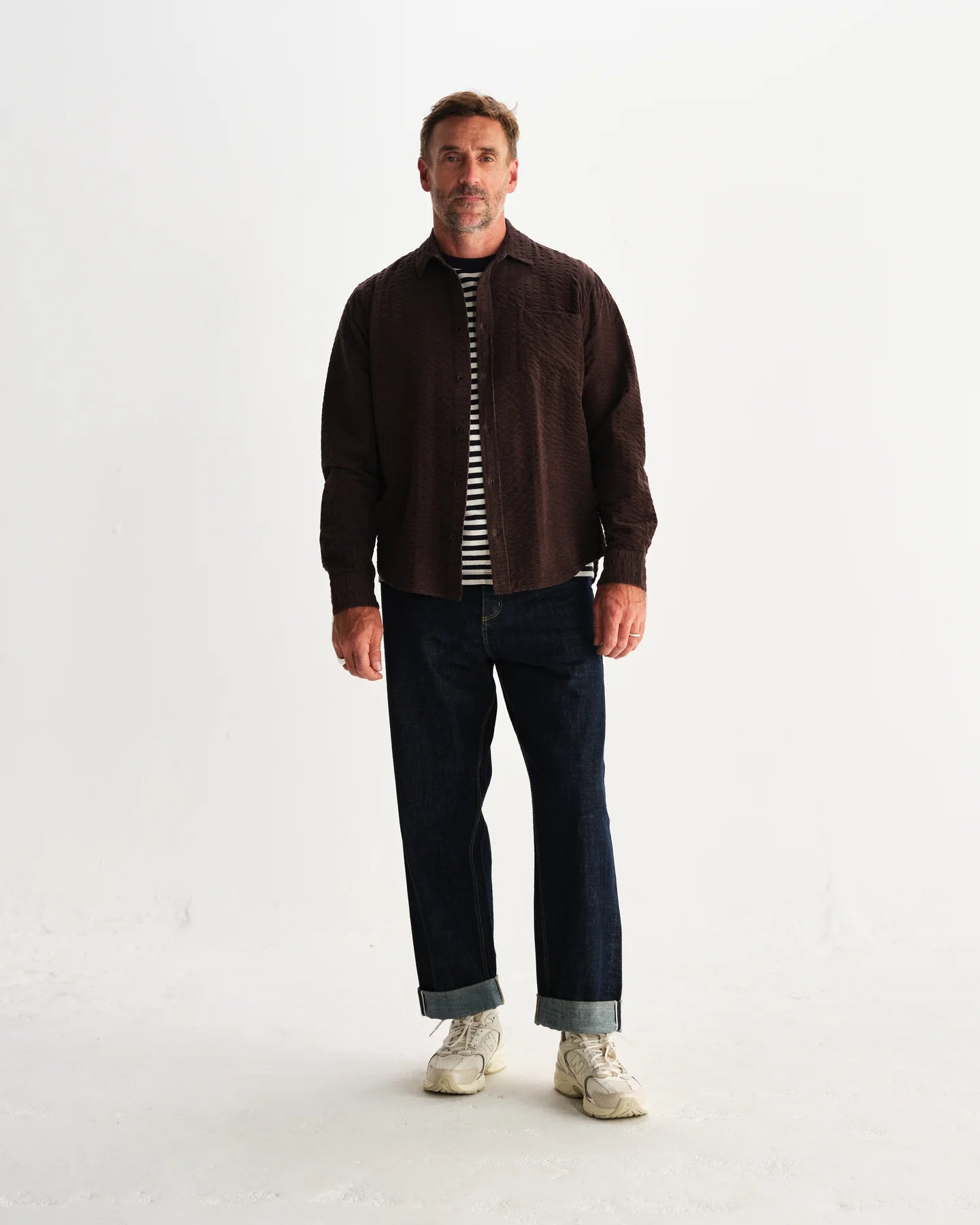 【予約】シェリーシャツ SEERSUCKER CORD (DARK BROWN)