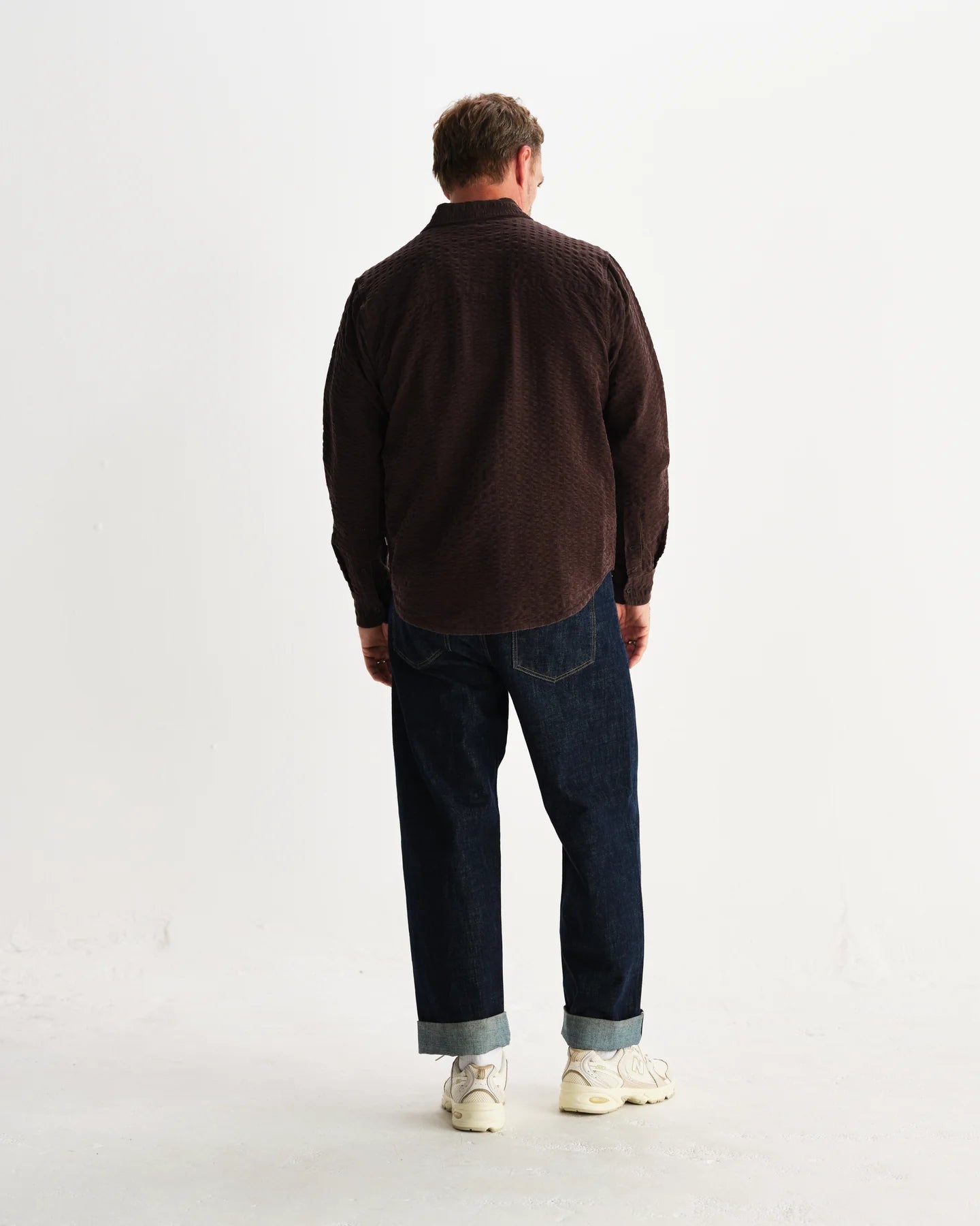 【予約】シェリーシャツ SEERSUCKER CORD (DARK BROWN)