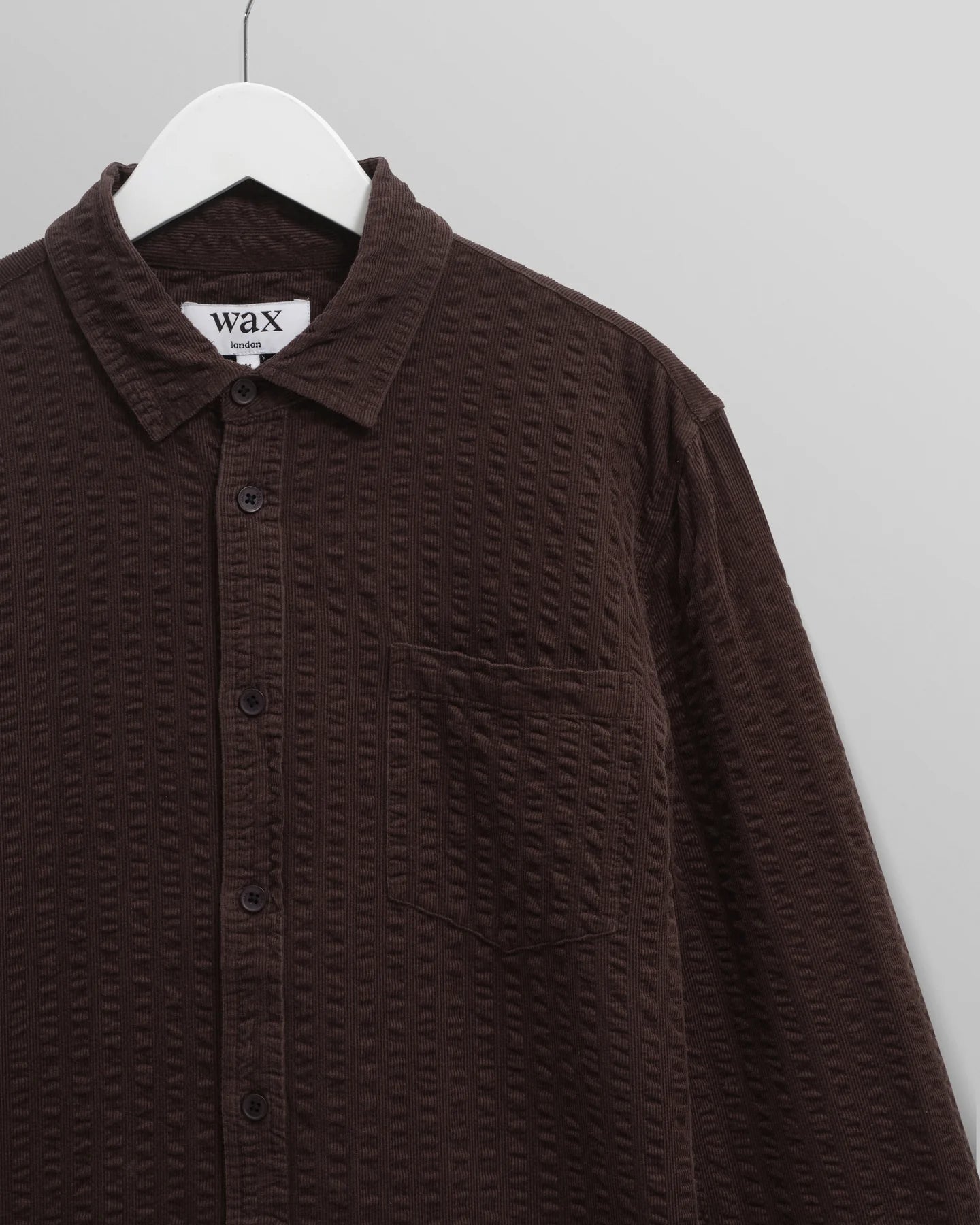【予約】シェリーシャツ SEERSUCKER CORD (DARK BROWN)