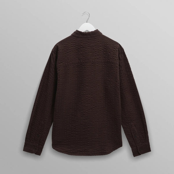 シェリーシャツ SEERSUCKER CORD (DARK BROWN)