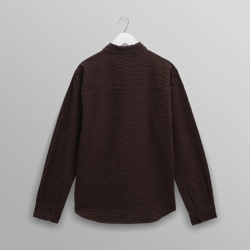 シェリーシャツ SEERSUCKER CORD (DARK BROWN)