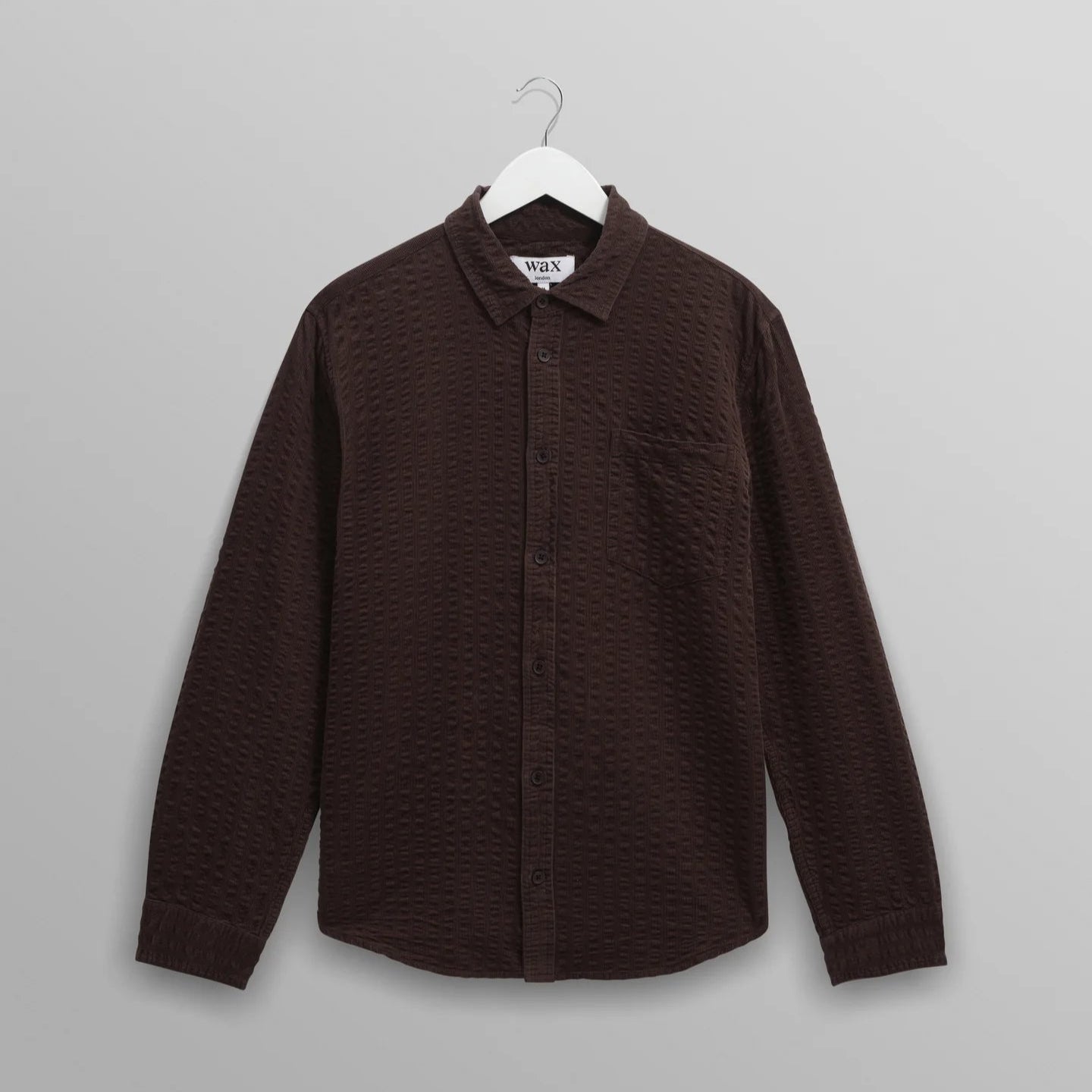 【予約】シェリーシャツ SEERSUCKER CORD (DARK BROWN)
