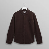 シェリーシャツ SEERSUCKER CORD (DARK BROWN)
