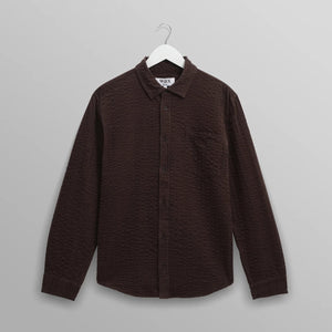 シェリーシャツ SEERSUCKER CORD (DARK BROWN)
