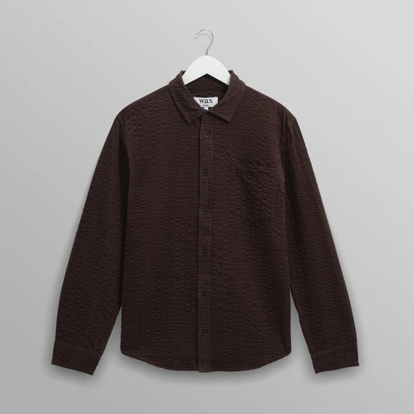 シェリーシャツ SEERSUCKER CORD (DARK BROWN)