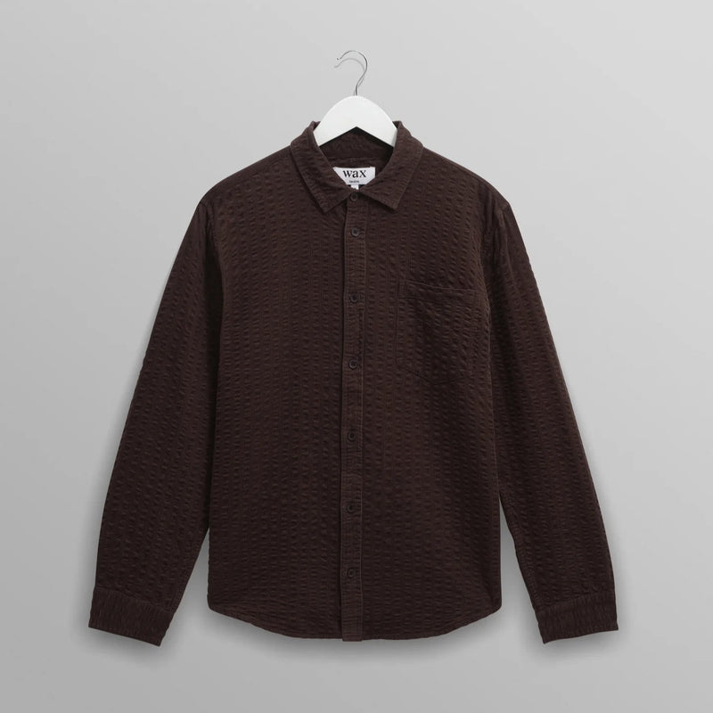シェリーシャツ SEERSUCKER CORD (DARK BROWN)