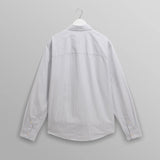 【予約】シェリーシャツ POPLIN FINE STRIPE (ECRU/BLUE)