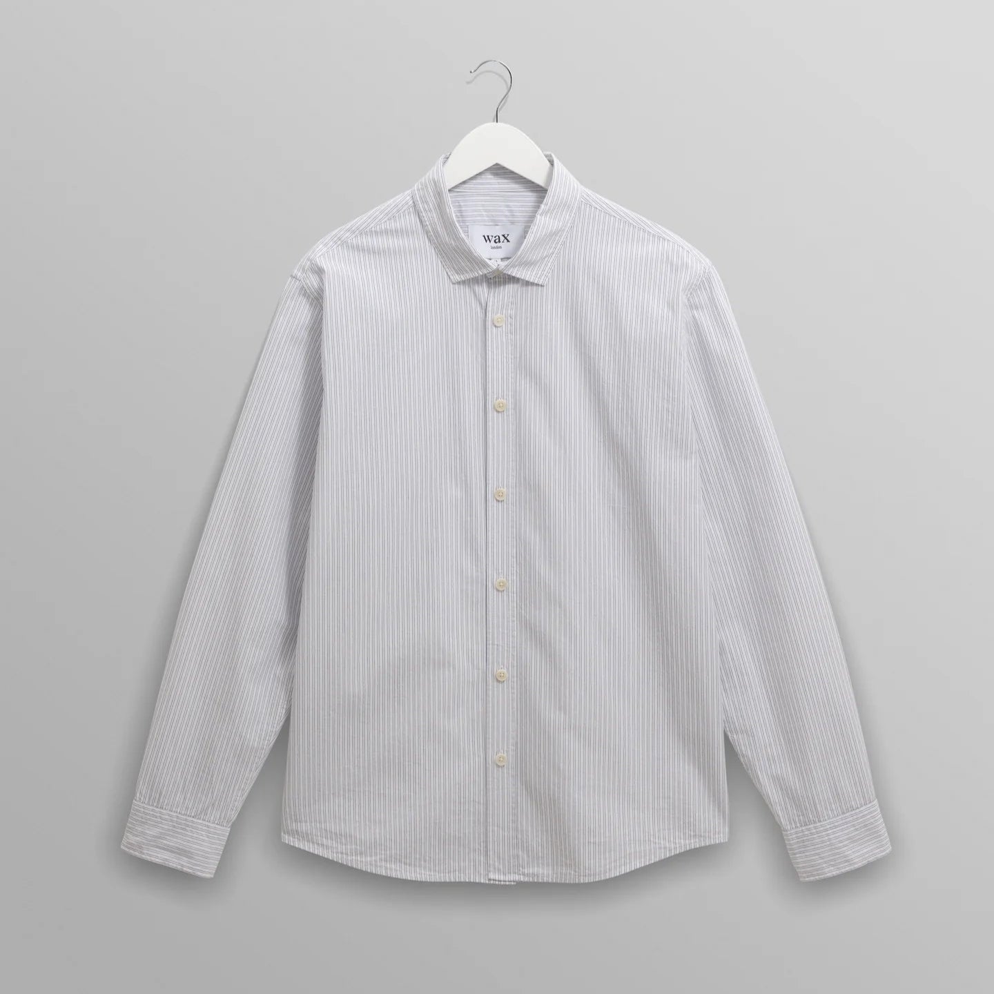 【予約】シェリーシャツ POPLIN FINE STRIPE (ECRU/BLUE)