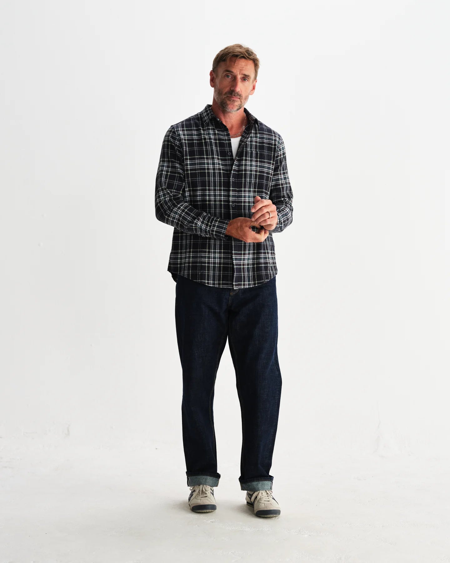 【予約】シェリーシャツ SEERSUCKER FLANNEL (NAVY/MULTI)