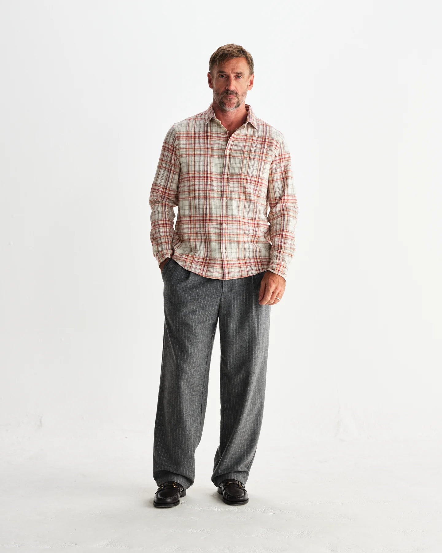 シェリーシャツ SEERSUCKER FLANNNEL (RUST/MULTI) - グリニッジ オンラインストア