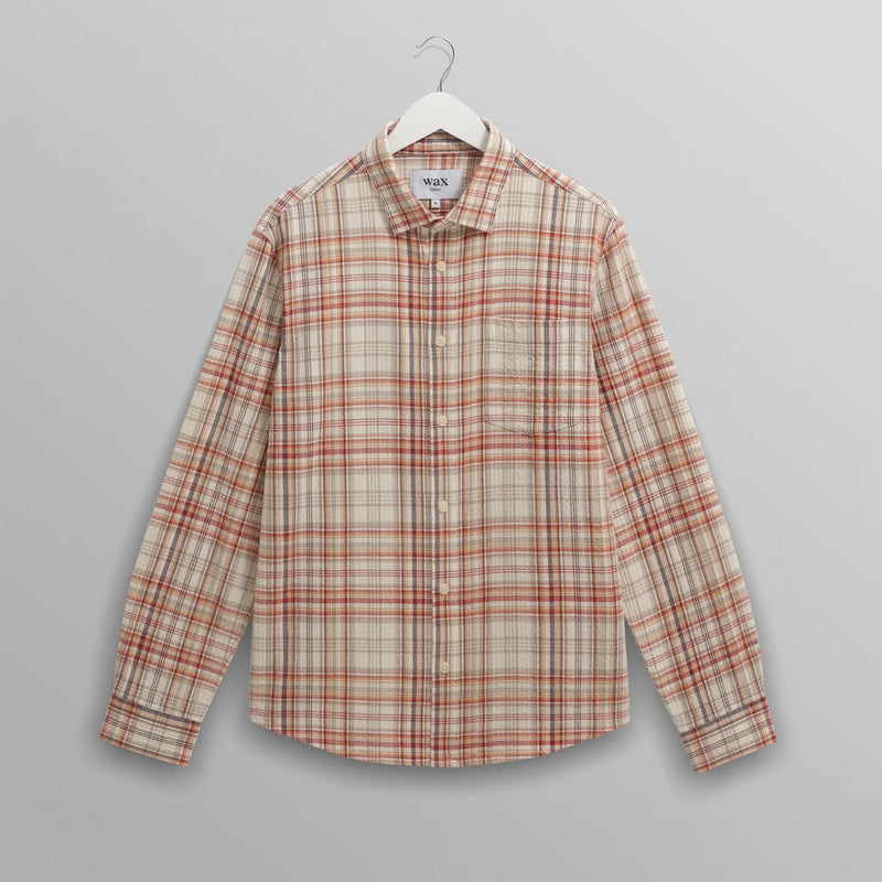 シェリーシャツ SEERSUCKER FLANNNEL (RUST/MULTI)