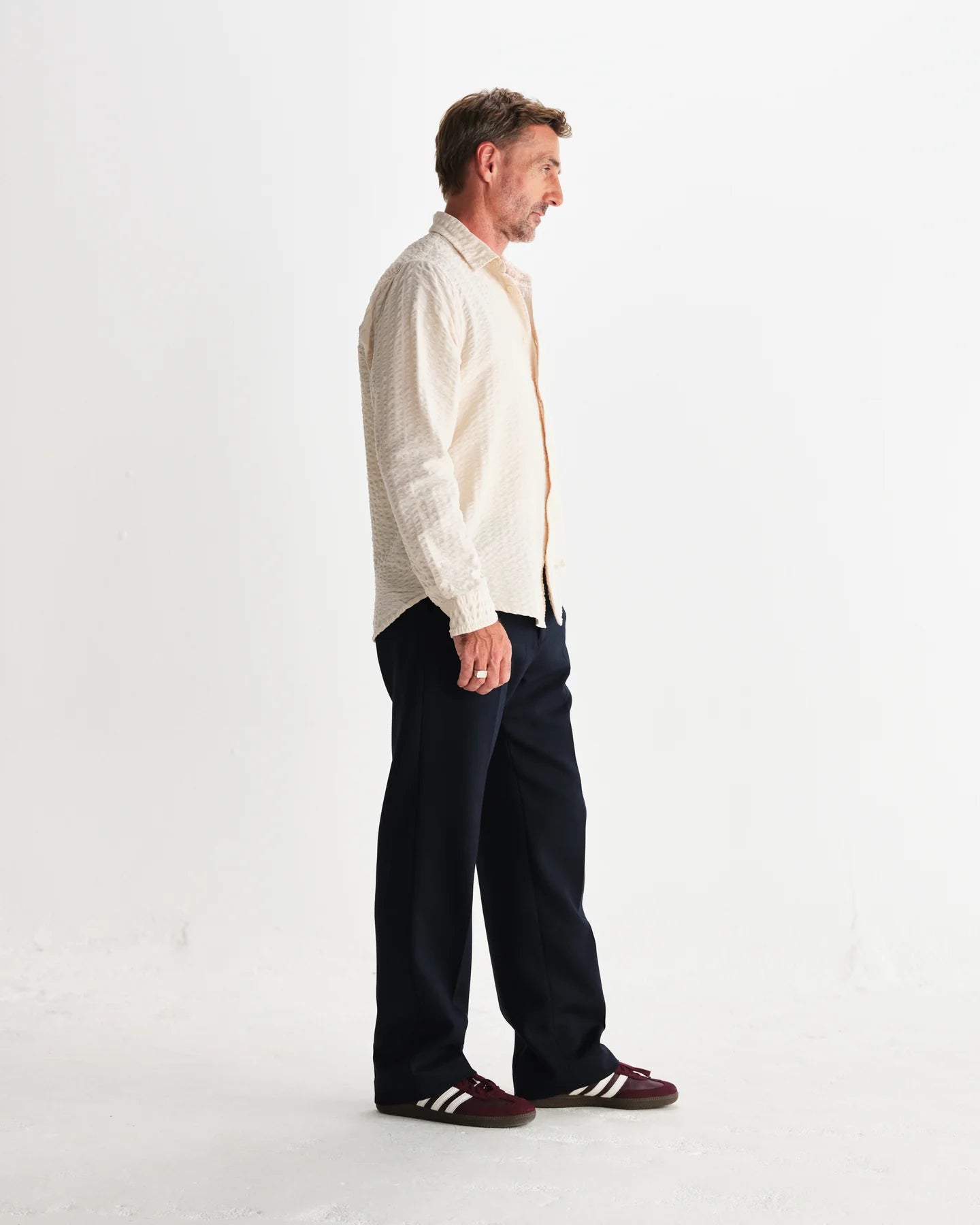 シェリーシャツ SEERSUCKER CORD (STONE) - グリニッジ オンラインストア