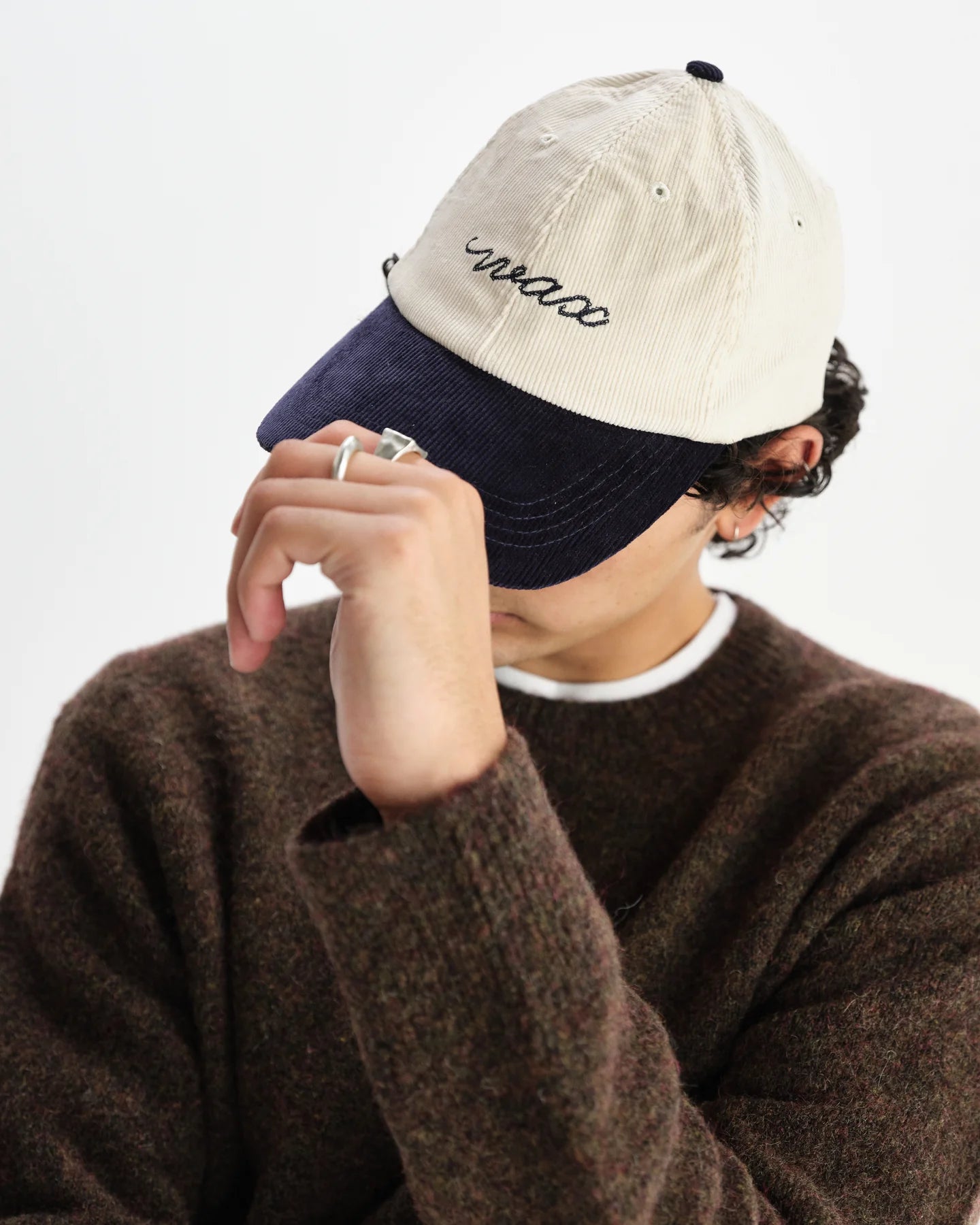 【予約】スポーツキャップ CORD (ECRU/NAVY)