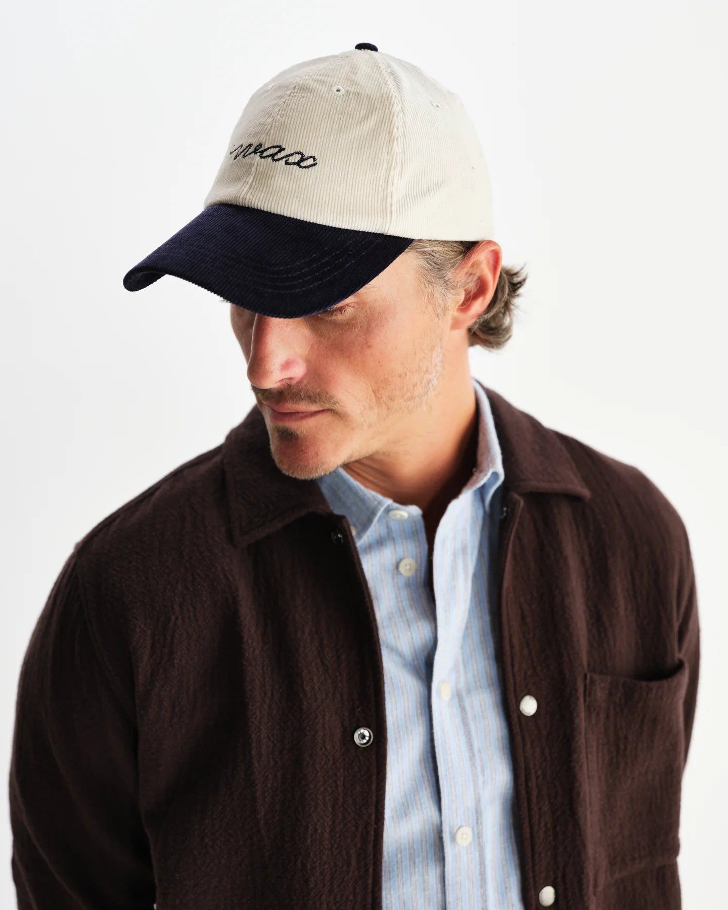 【予約】スポーツキャップ CORD (ECRU/NAVY)