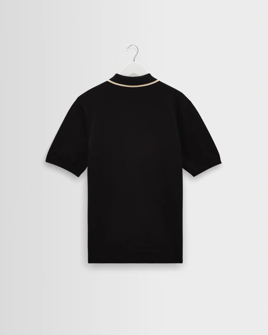 テラーロシャツ RETRO EMBROIDERY (BLACK/ECRU)