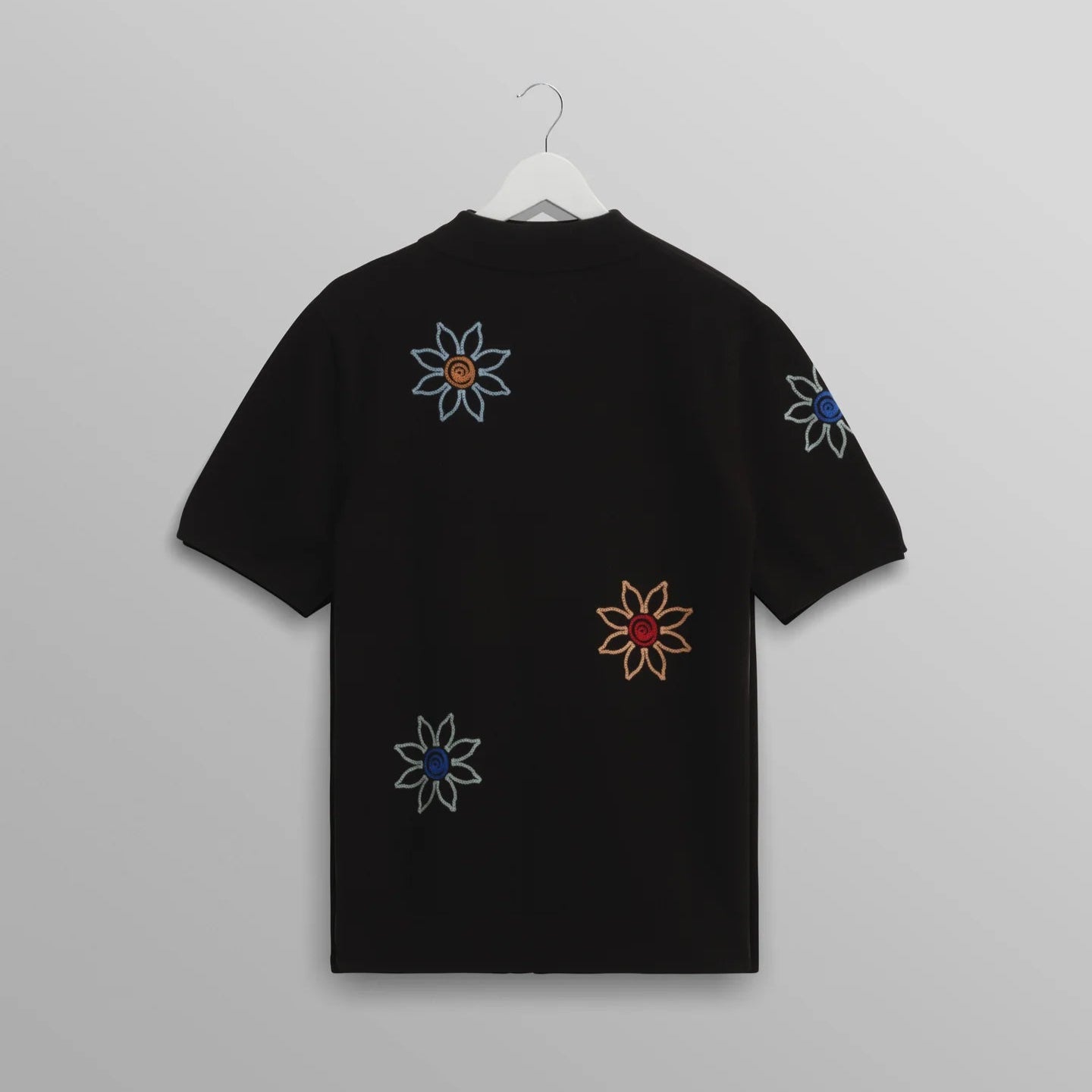 テラーロシャツ FLORAL EMBROIDERY (BLACK/MULTI)