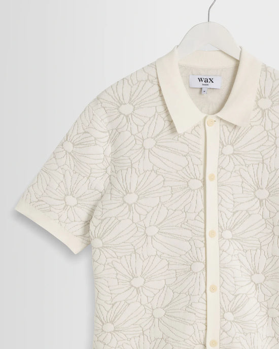 テラーロシャツ FLOWER JACQUARD (ECRU/NATURAL)