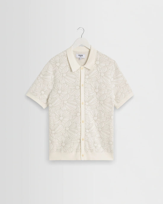 テラーロシャツ FLOWER JACQUARD (ECRU/NATURAL)