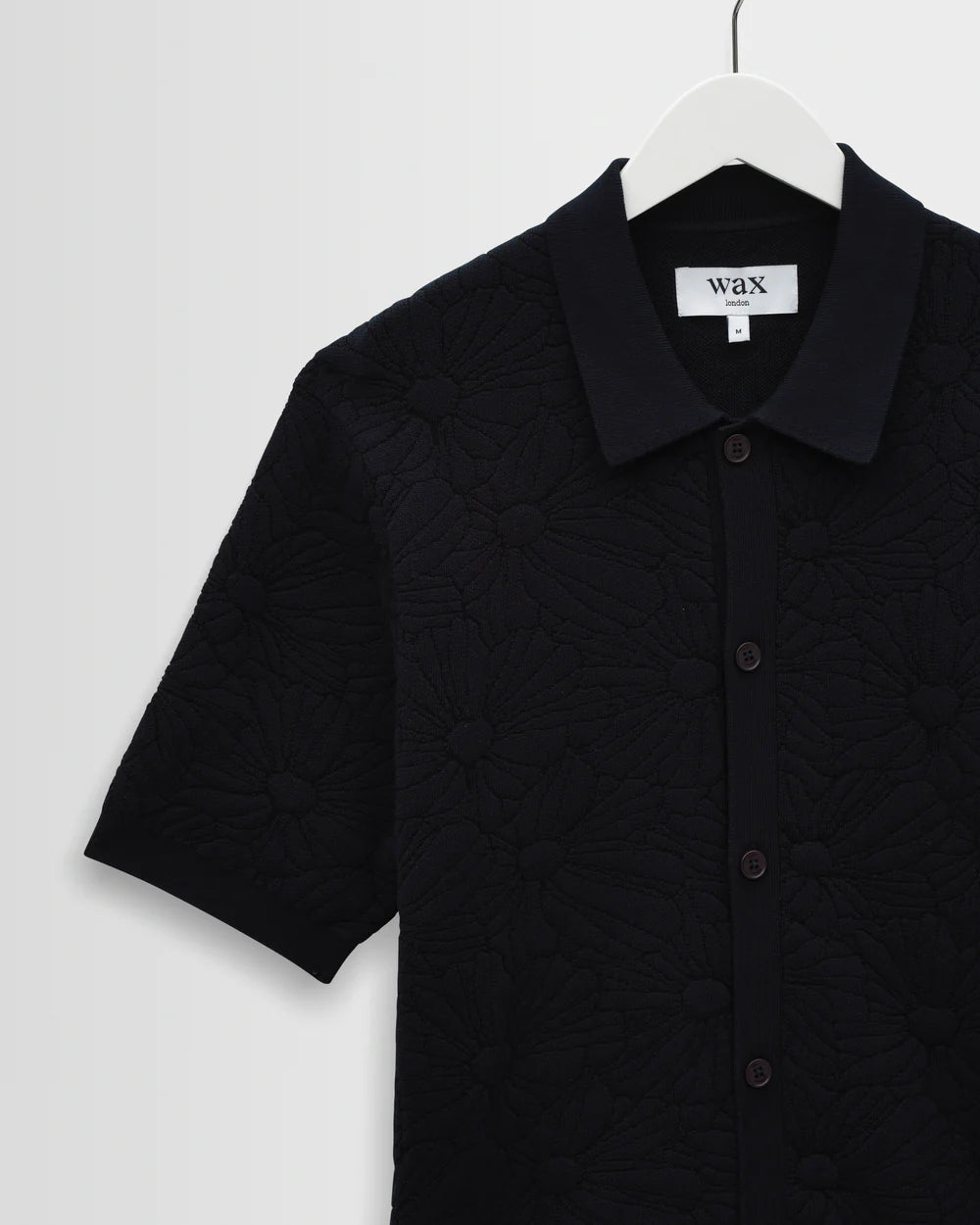 テラーロシャツ FLOWER JACQUARD (NAVY/BLACK)
