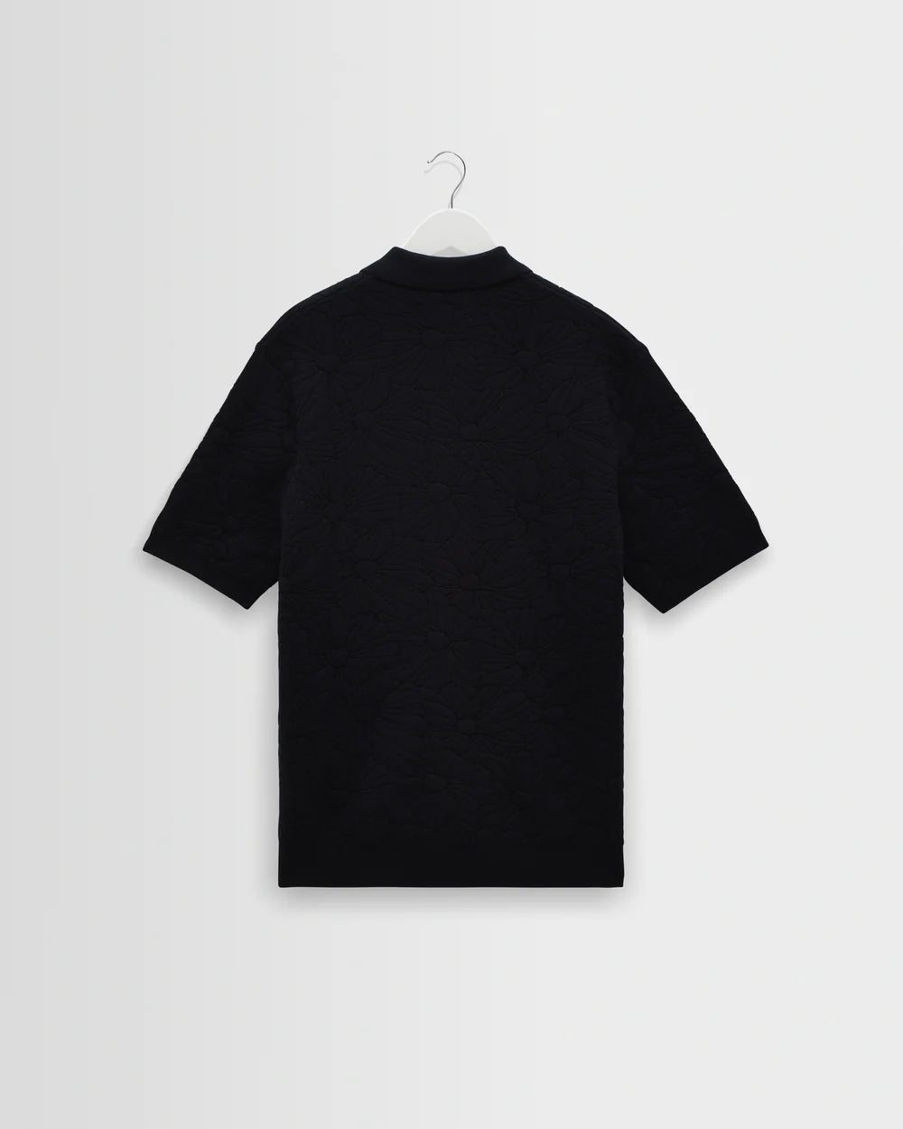 テラーロシャツ FLOWER JACQUARD (NAVY/BLACK)