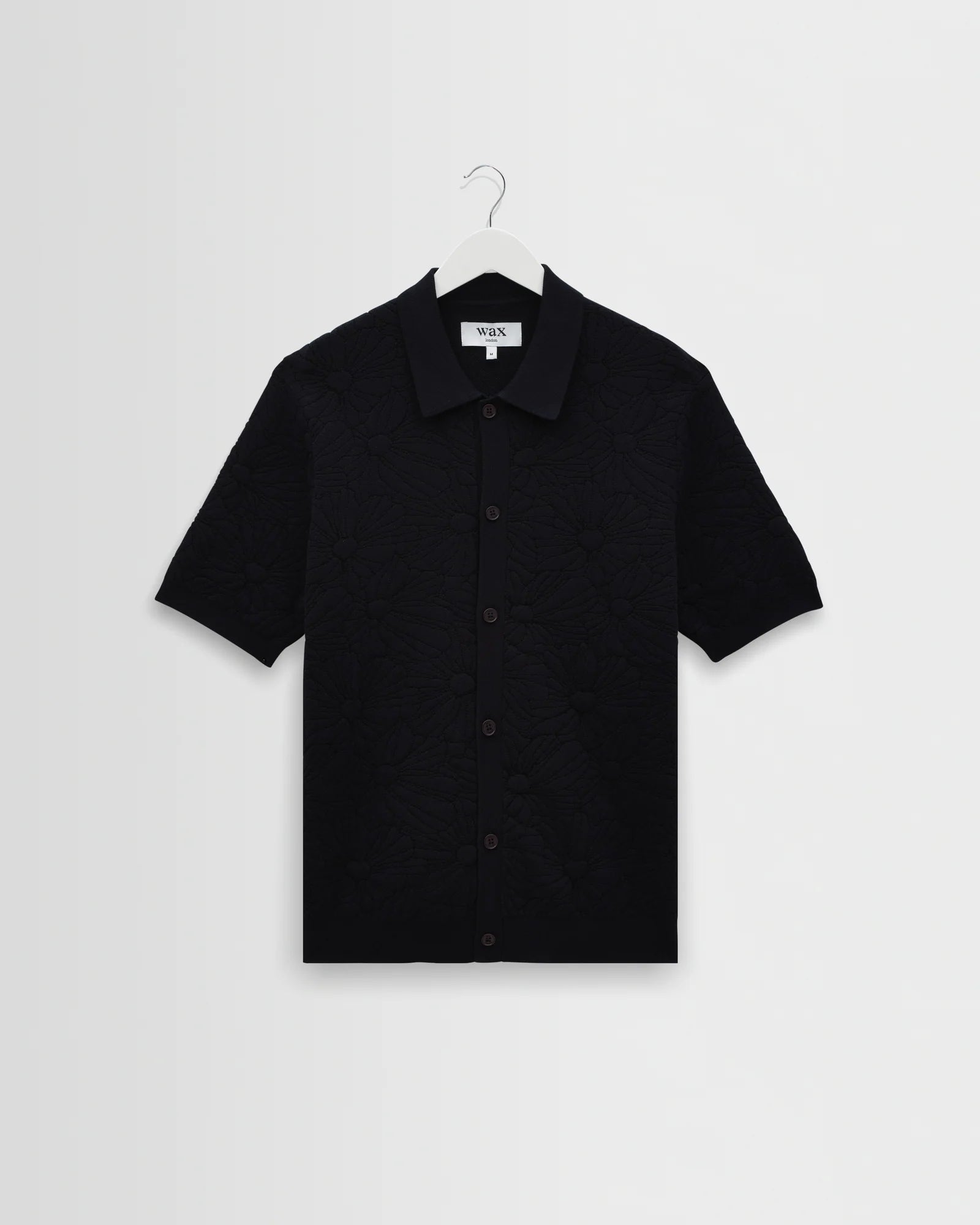 テラーロシャツ FLOWER JACQUARD (NAVY/BLACK)