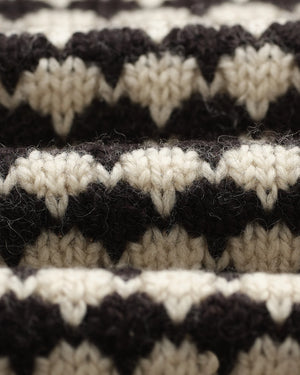 【予約】ウォーカーカーディガン BUBBLE KNIT (BLACK/ECRU)