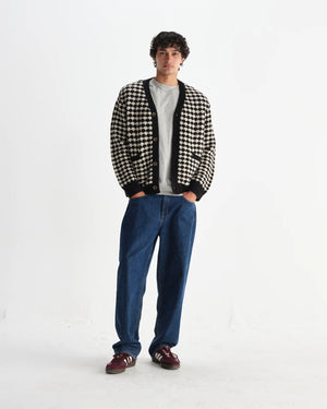 【予約】ウォーカーカーディガン BUBBLE KNIT (BLACK/ECRU)