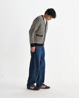 【予約】ウォーカーカーディガン BUBBLE KNIT (BLACK/ECRU)