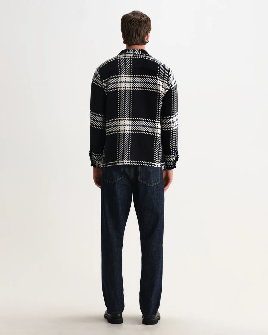 オーバーシャツ OVERSIZE GRID CHECK (BLACK/ECRU)
