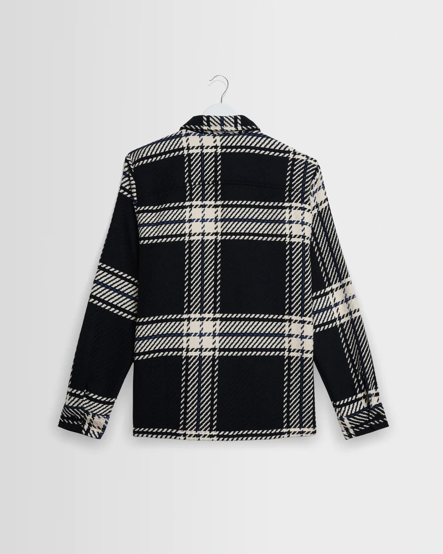 オーバーシャツ OVERSIZE GRID CHECK (BLACK/ECRU)
