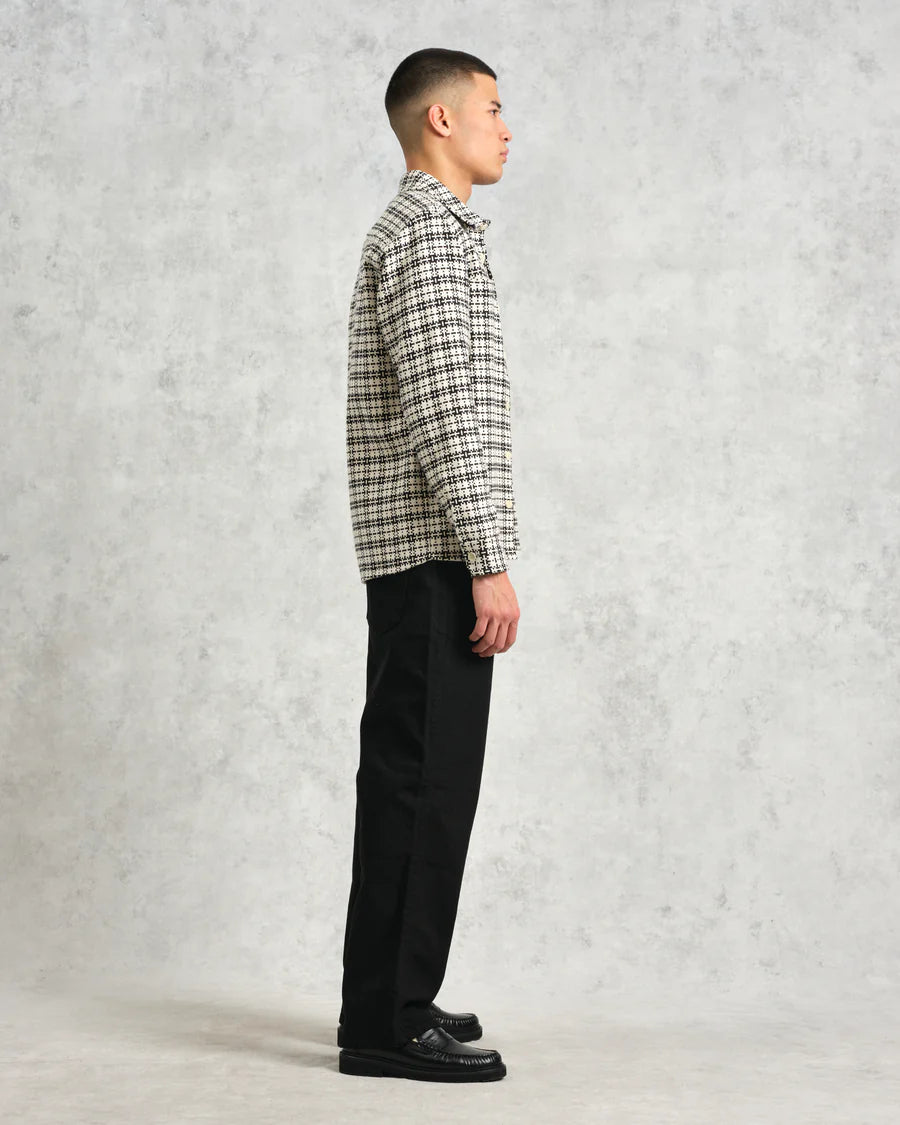 オーバーシャツ YARD CHECK (BLACK/ECRU) Whiting Overshirt