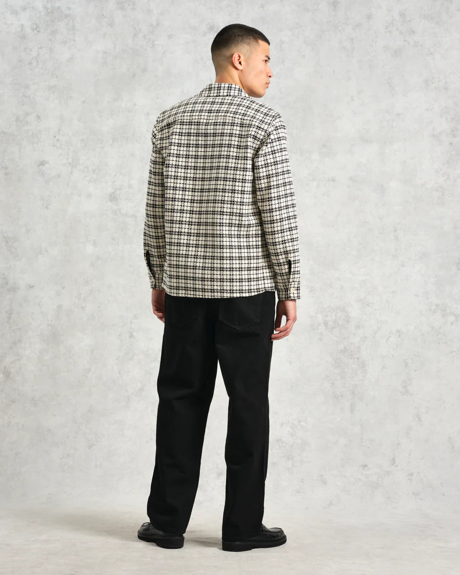 オーバーシャツ YARD CHECK (BLACK/ECRU) Whiting Overshirt