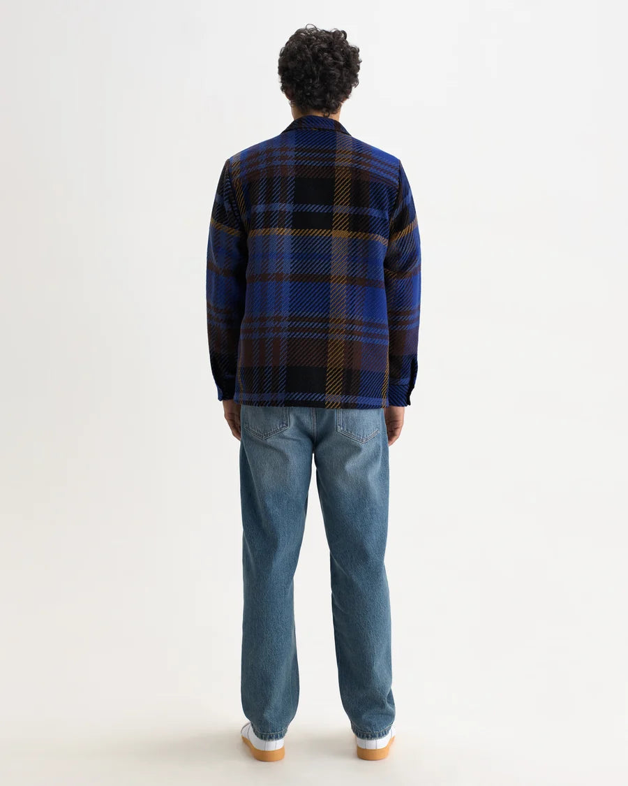 オーバーシャツ BOLD CHECK (BLUE/BROWN)