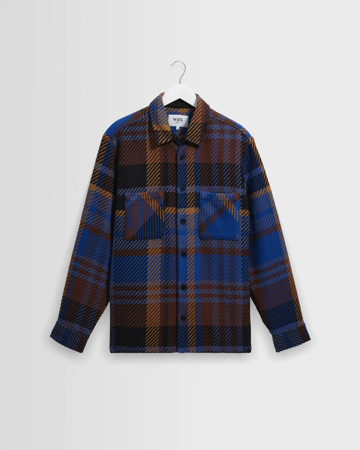 オーバーシャツ BOLD CHECK (BLUE/BROWN)