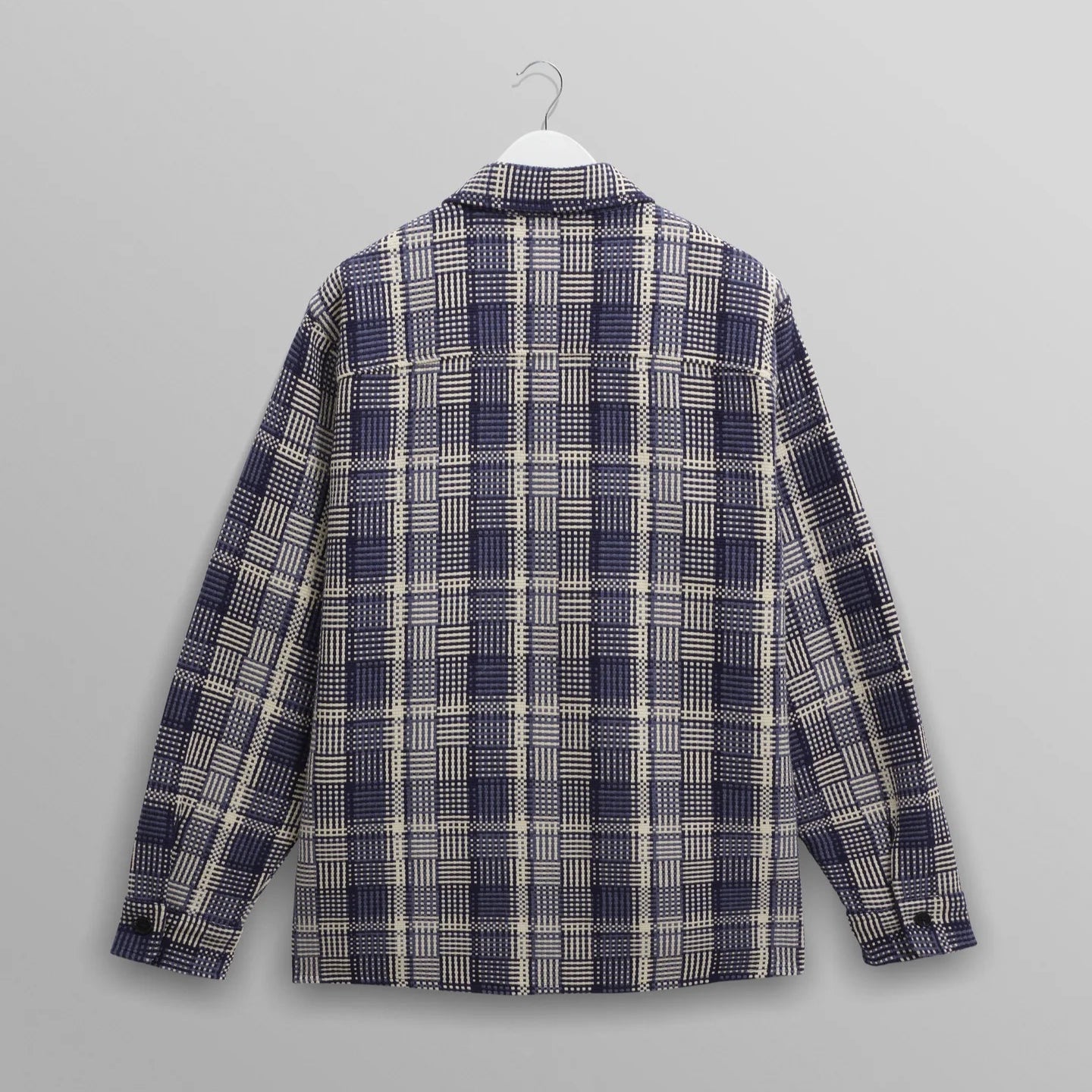 【予約】オーバーシャツ BASKET WEAVE (BLUE/ECRU)