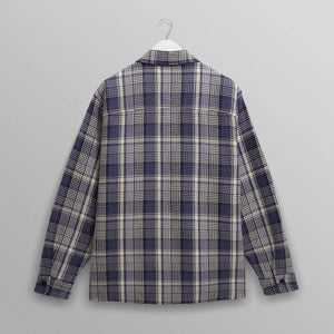 【予約】オーバーシャツ BASKET WEAVE (BLUE/ECRU)