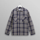 【予約】オーバーシャツ BASKET WEAVE (BLUE/ECRU)