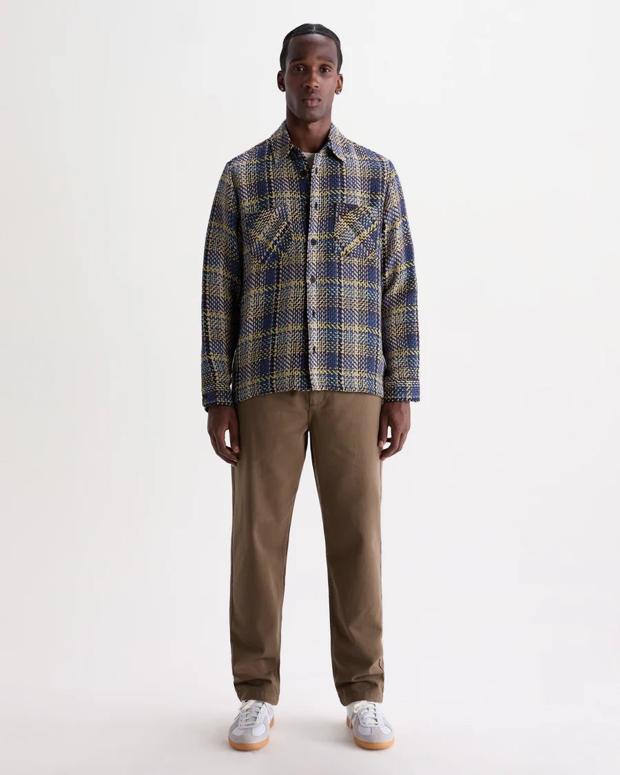 オーバーシャツ GRAIN CHECK (BLUE/MULTI)