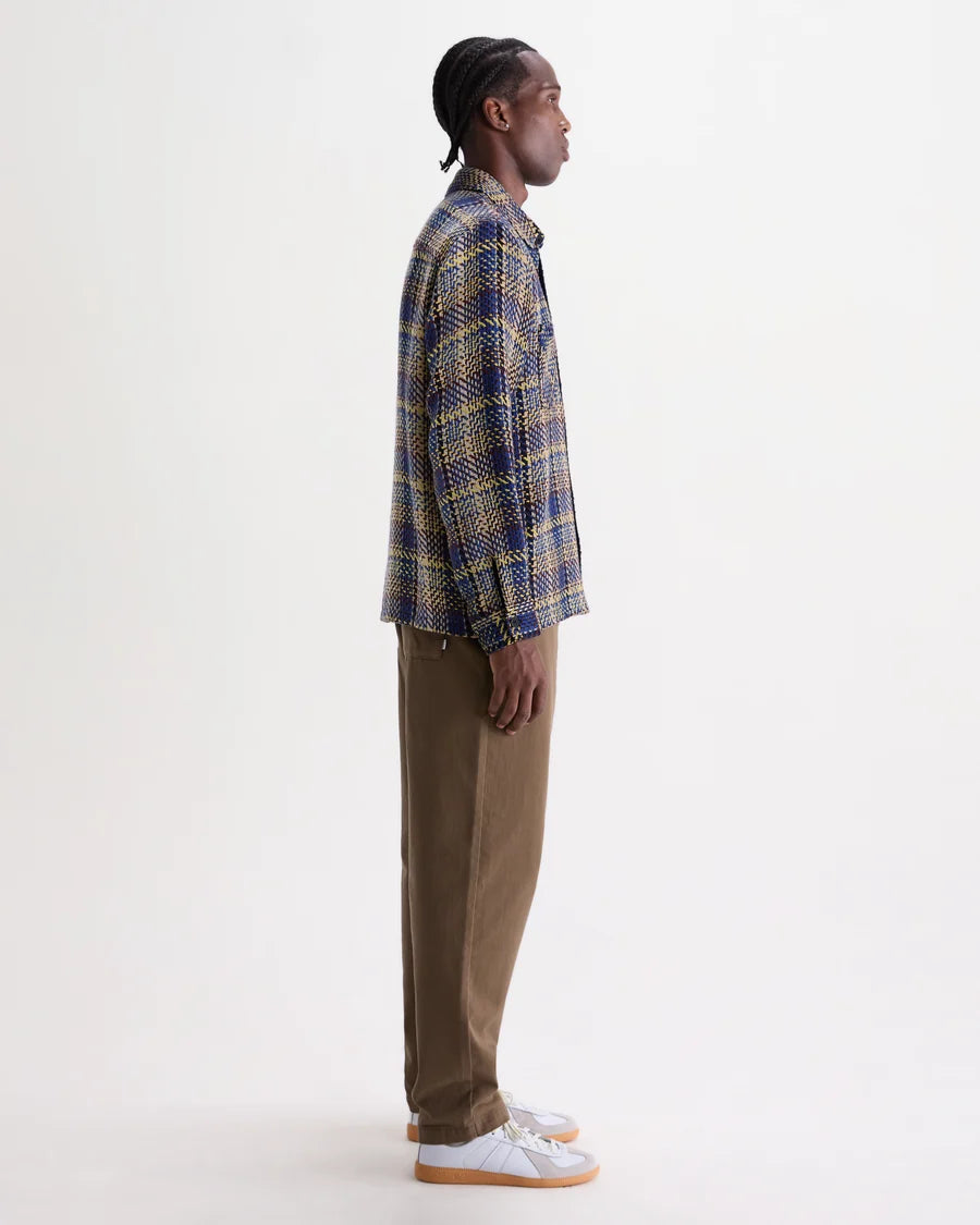 オーバーシャツ GRAIN CHECK (BLUE/MULTI)